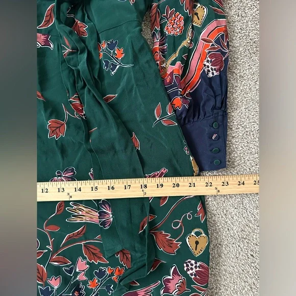 Boden Green Floral Midi Dress - Picture 15 of 15